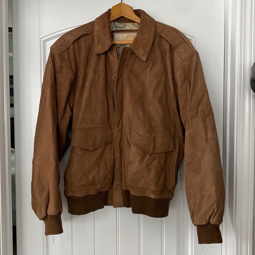 Global Identity G-III vintage 80s/90s suede bomber jacket Sz medium RN 54163